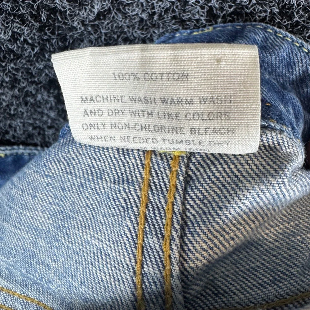 Banana Republic Womens Blue Denim Straight Leg Jeans Low Rise Size 4 100% Cotton - Picture 4 of 7